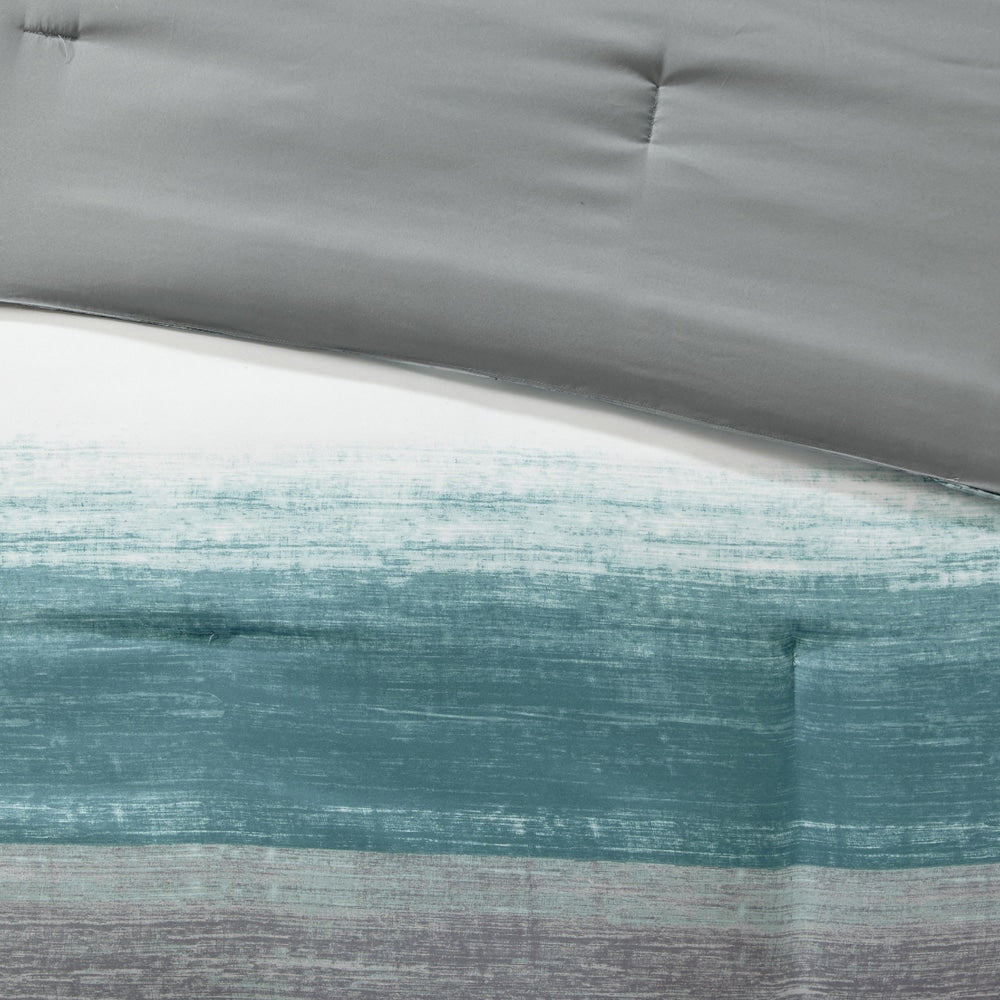 Parure de lit Madison Park Essentials Barret Aqua avec draps en coton