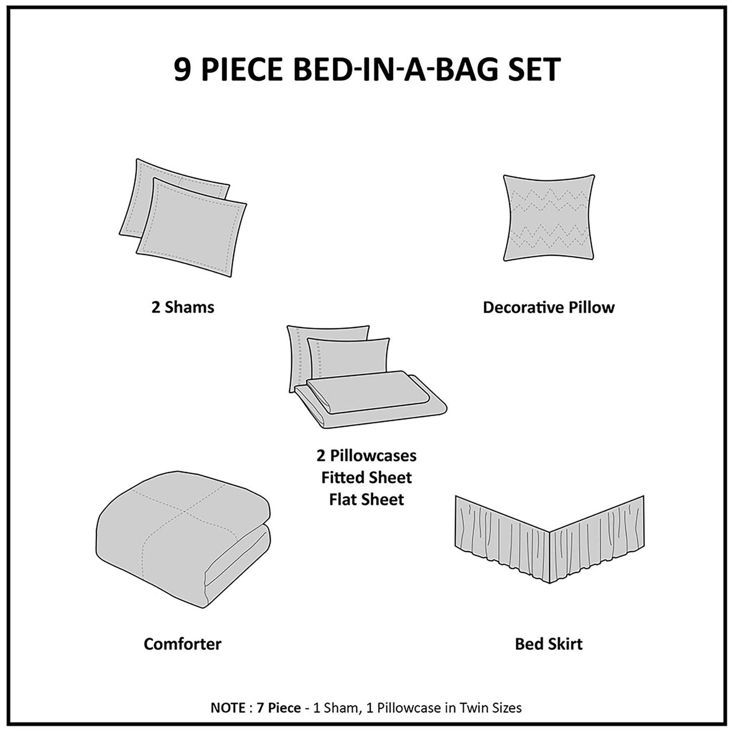 Parure de lit Madison Park Essentials Caldwell complète avec draps en coton