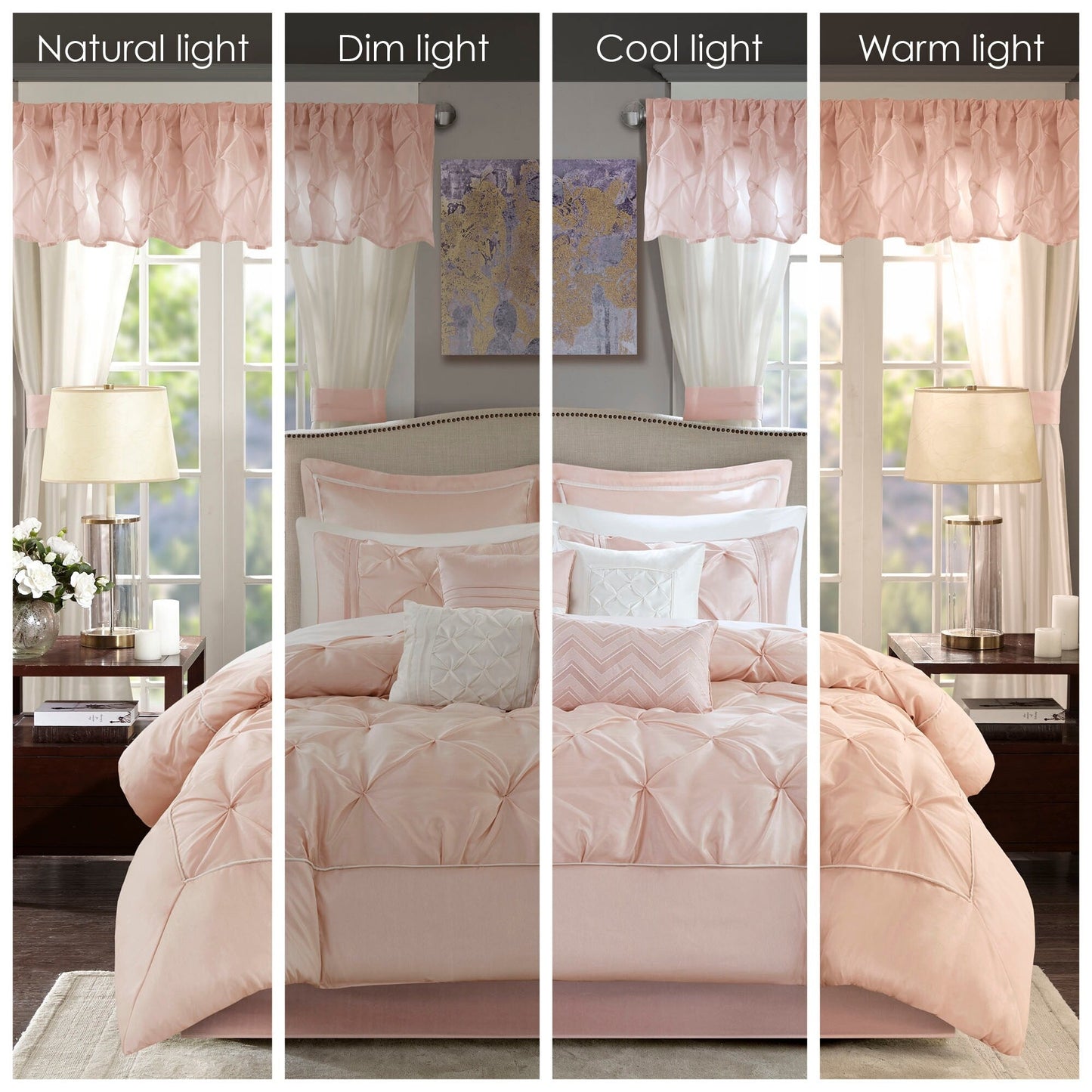 Ensemble de 24 pièces Madison Park Essentials Loretta avec rideaux et draps