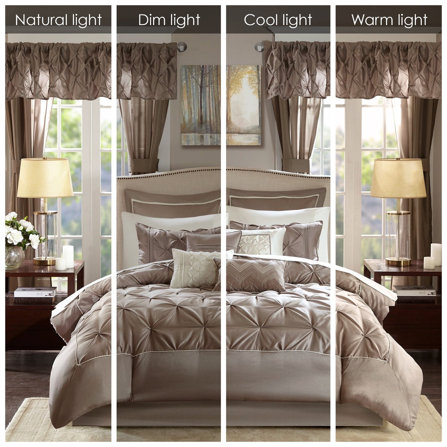 Ensemble de 24 pièces Madison Park Essentials Loretta avec rideaux et draps