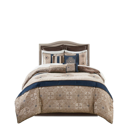 Madison Park Essentials Parker Jacquard brodé, ensemble de 24 pièces, pièce dans un sac