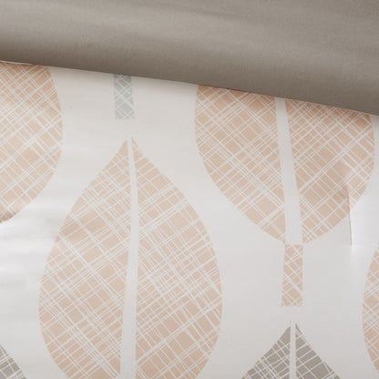 Parure de lit Madison Park Essentials Pelham Bay corail/vert avec draps en coton