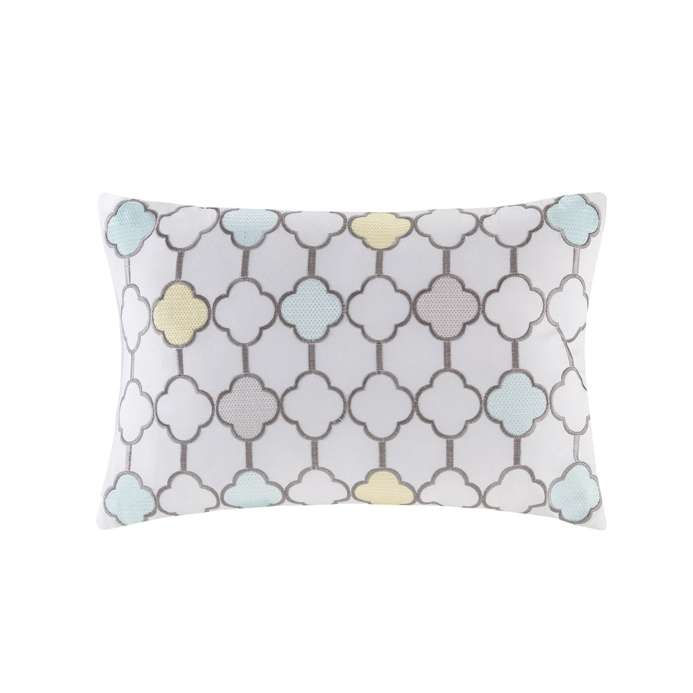 Parure de lit Madison Park Essentials Pelham Bay jaune/aqua 9 pièces avec draps en coton