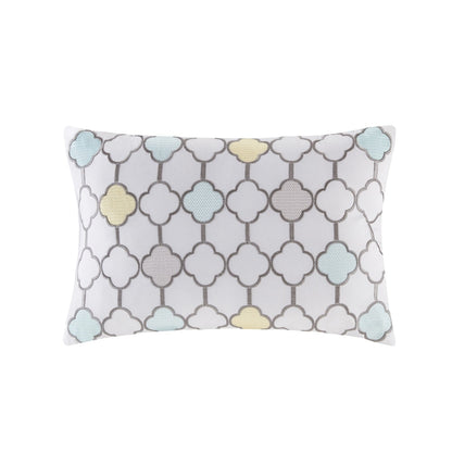 Parure de lit Madison Park Essentials Pelham Bay jaune/aqua 9 pièces avec draps en coton