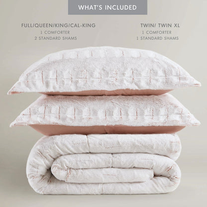 Parure de lit Madison Park Margot à imprimé dos et fourrure longue