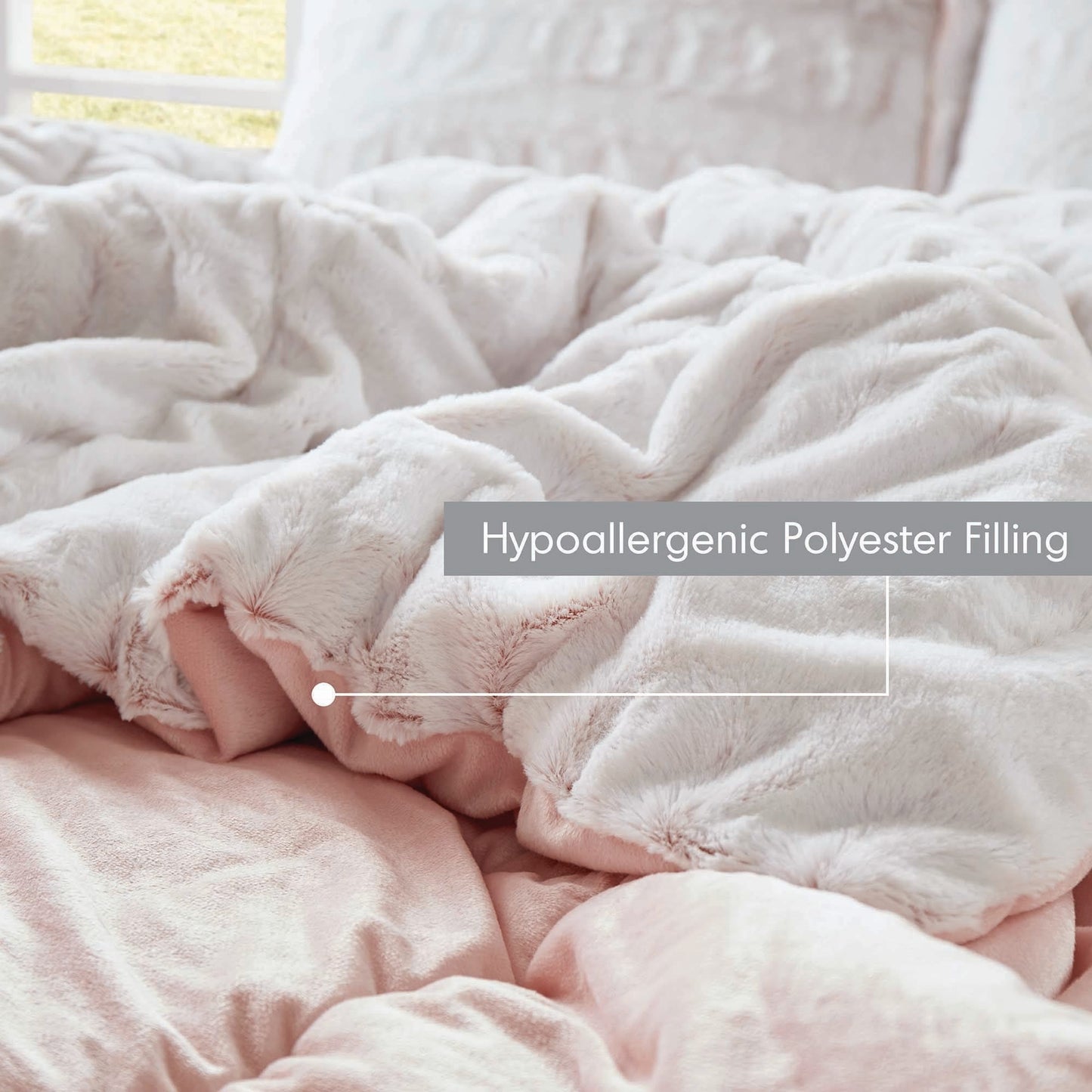 Parure de lit Madison Park Margot à imprimé dos et fourrure longue