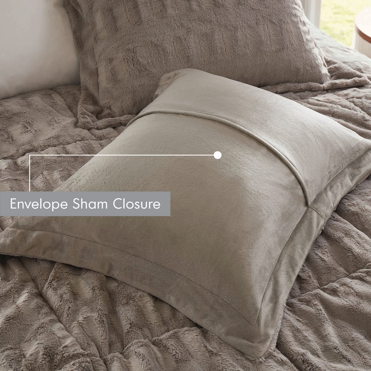 Parure de lit Madison Park Margot à imprimé dos et fourrure longue