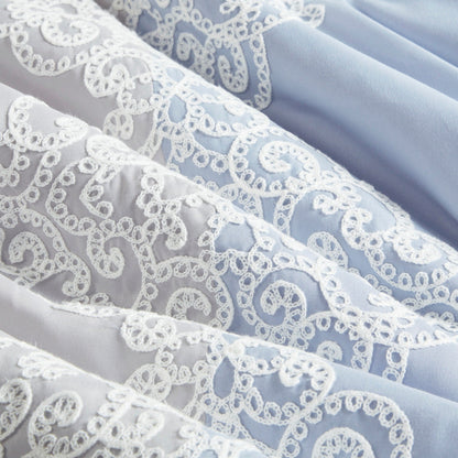 Parure de lit Madison Park Vera en microfibre brodée 8 pièces