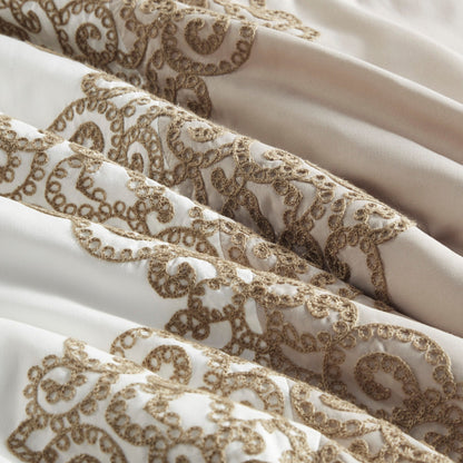 Parure de lit Madison Park Vera en microfibre brodée 8 pièces