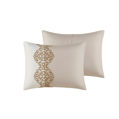 Parure de lit Madison Park Vera en microfibre brodée 8 pièces