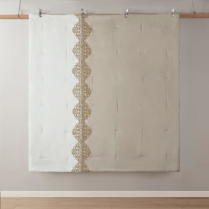 Parure de lit Madison Park Vera en microfibre brodée 8 pièces