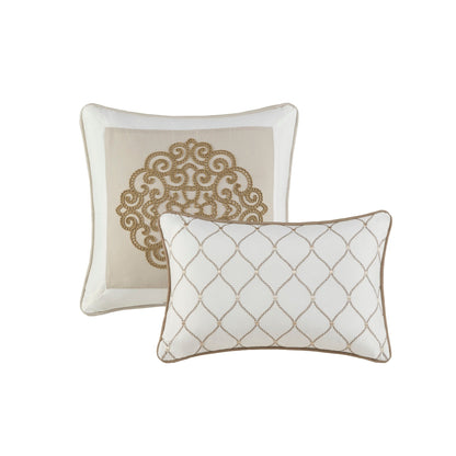 Parure de lit Madison Park Vera en microfibre brodée 8 pièces