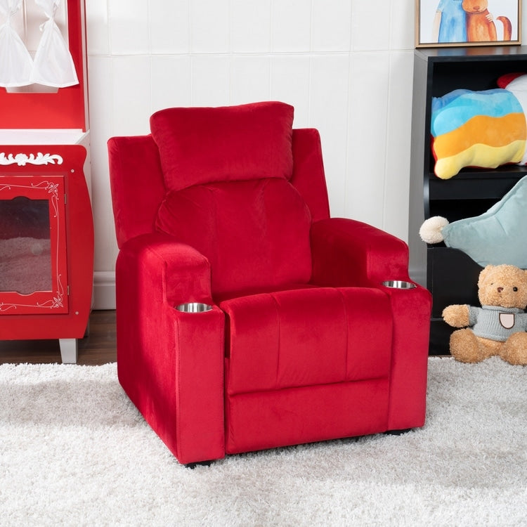 Sièges magiques pour princesses super-héros, fauteuil inclinable de luxe pour enfants avec repose-pieds, appui-tête et 2 porte-gobelets