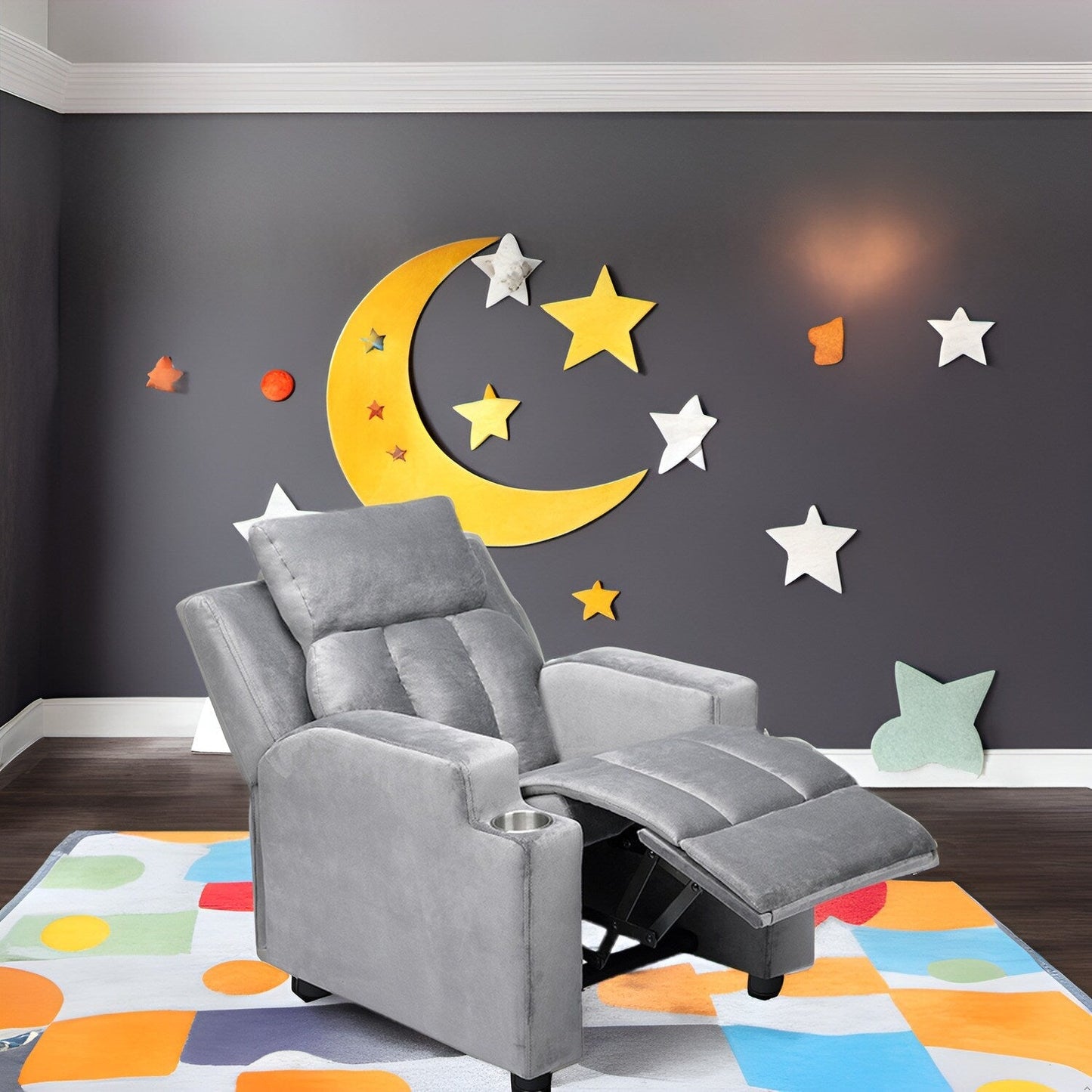 Sièges magiques pour princesses super-héros, fauteuil inclinable de luxe pour enfants avec repose-pieds, appui-tête et 2 porte-gobelets