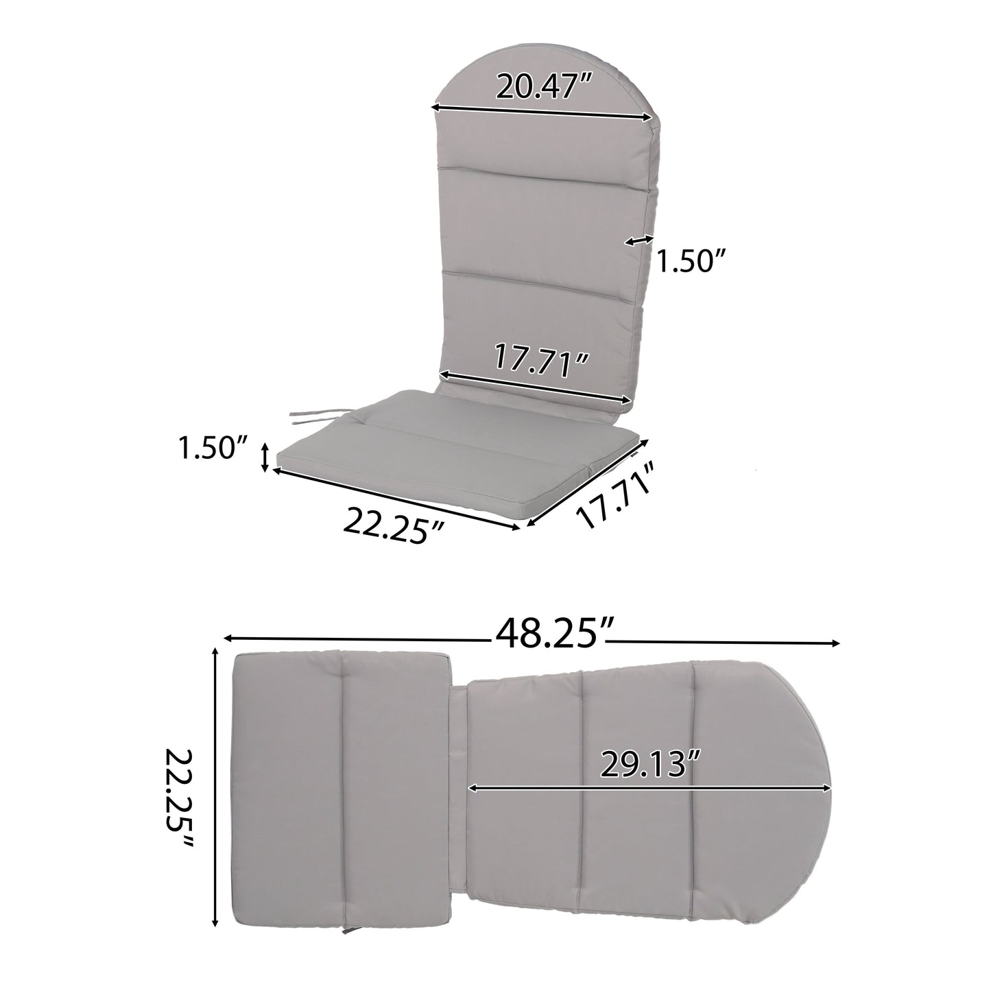 Coussins pour fauteuil Adirondack Malibu (lot de 2) par Christopher Knight Home