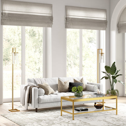 Lampadaire haut Malva 67,75 avec abat-jour en verre - 11 pouces de large