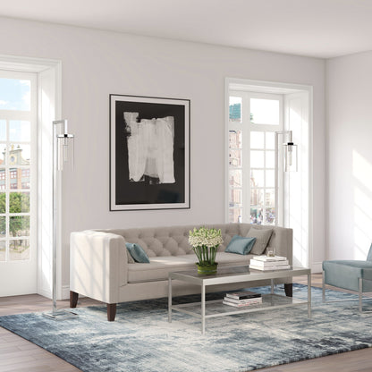 Lampadaire haut Malva 67,75 avec abat-jour en verre - 11 pouces de large