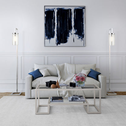 Lampadaire haut Malva 67,75 avec abat-jour en verre - 11 pouces de large