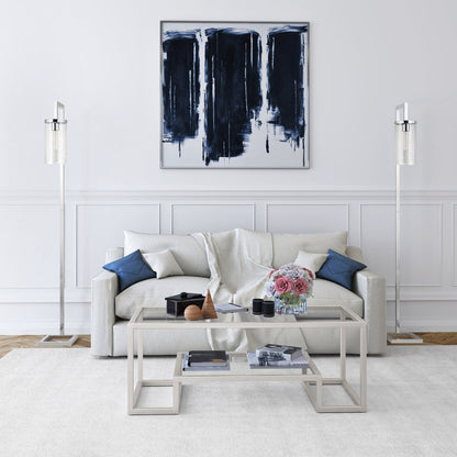 Lampadaire haut Malva 67,75 avec abat-jour en verre - 11 pouces de large