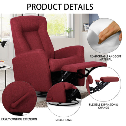 Fauteuil inclinable pivotant à bascule de 29,5 pouces de largeur