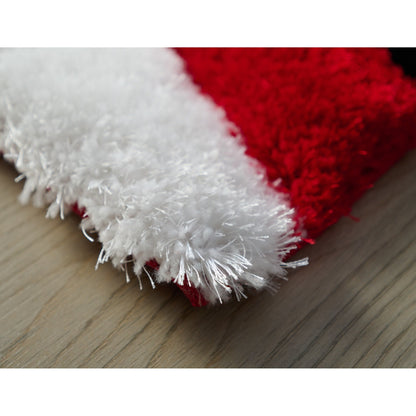 Tapis à poils longs Mateos au design abstrait