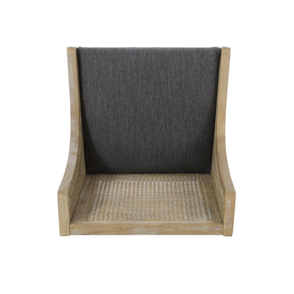 Chaises de salle à manger Maurers rembourrées en rotin et bois (lot de 2) par Christopher Knight Home