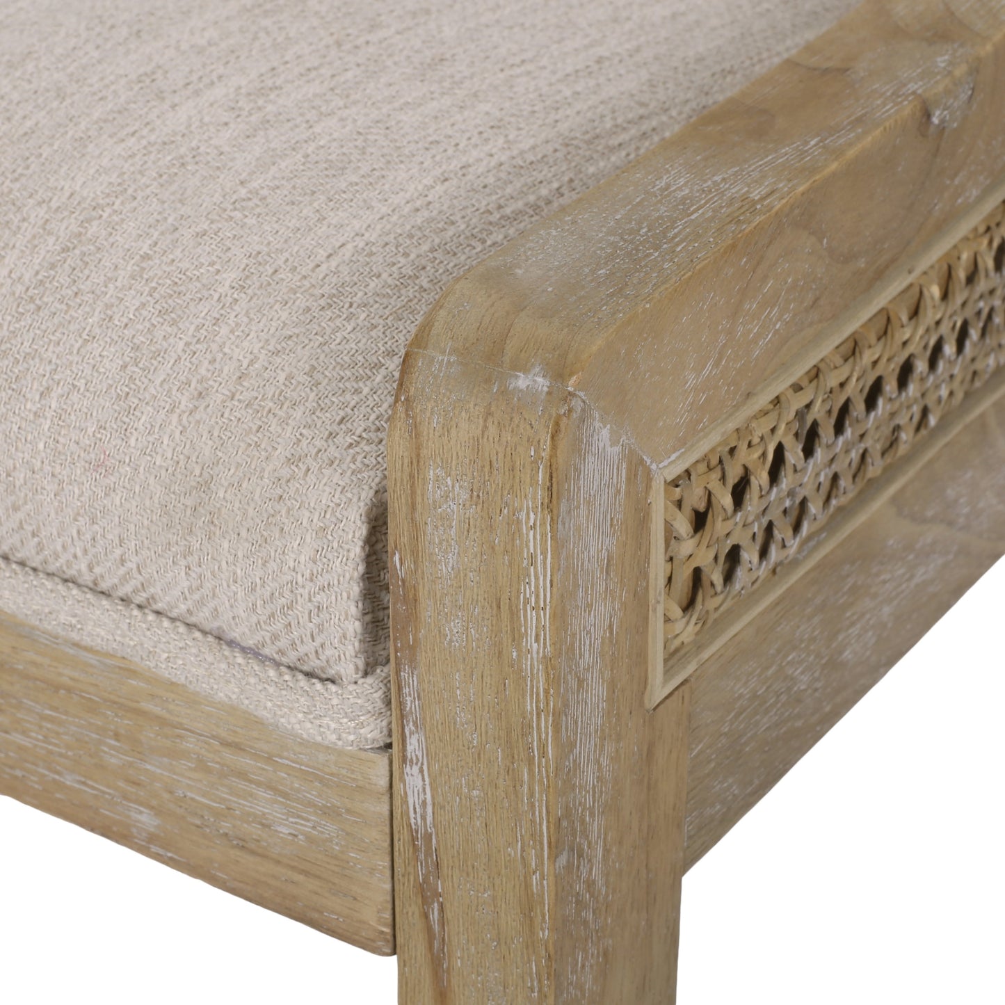 Chaises de salle à manger Maurers rembourrées en rotin et bois (lot de 2) par Christopher Knight Home