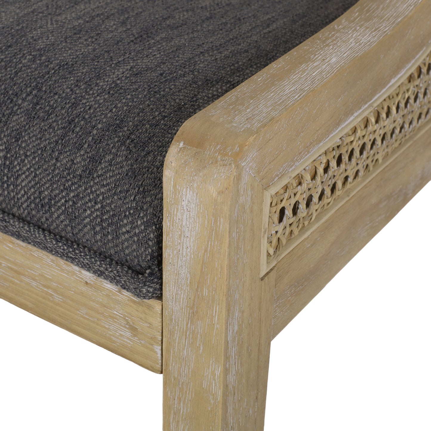 Chaises de salle à manger Maurers rembourrées en rotin et bois (lot de 2) par Christopher Knight Home