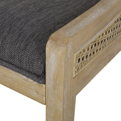 Chaises de salle à manger Maurers rembourrées en rotin et bois (lot de 2) par Christopher Knight Home