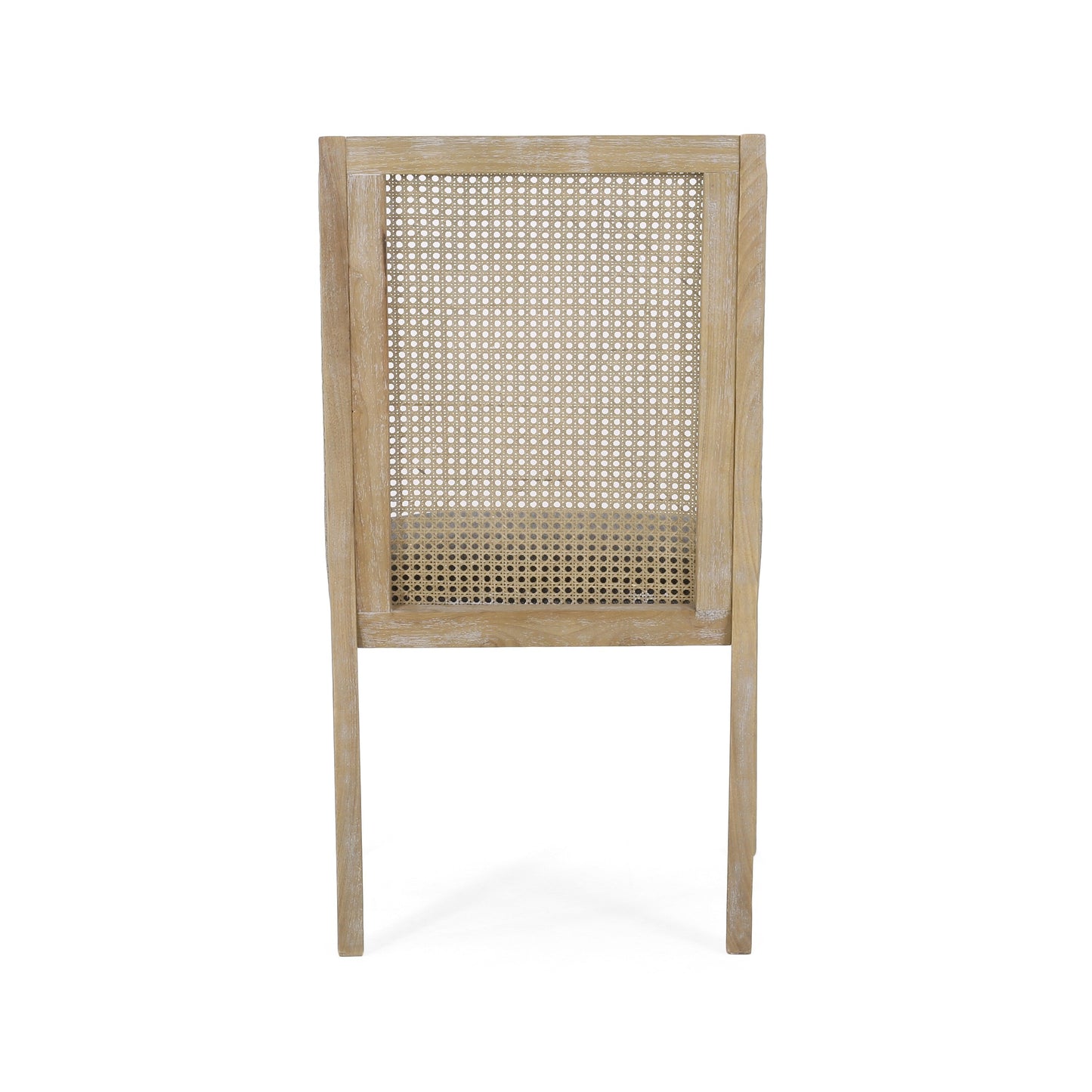 Chaises de salle à manger Maurers rembourrées en rotin et bois (lot de 2) par Christopher Knight Home