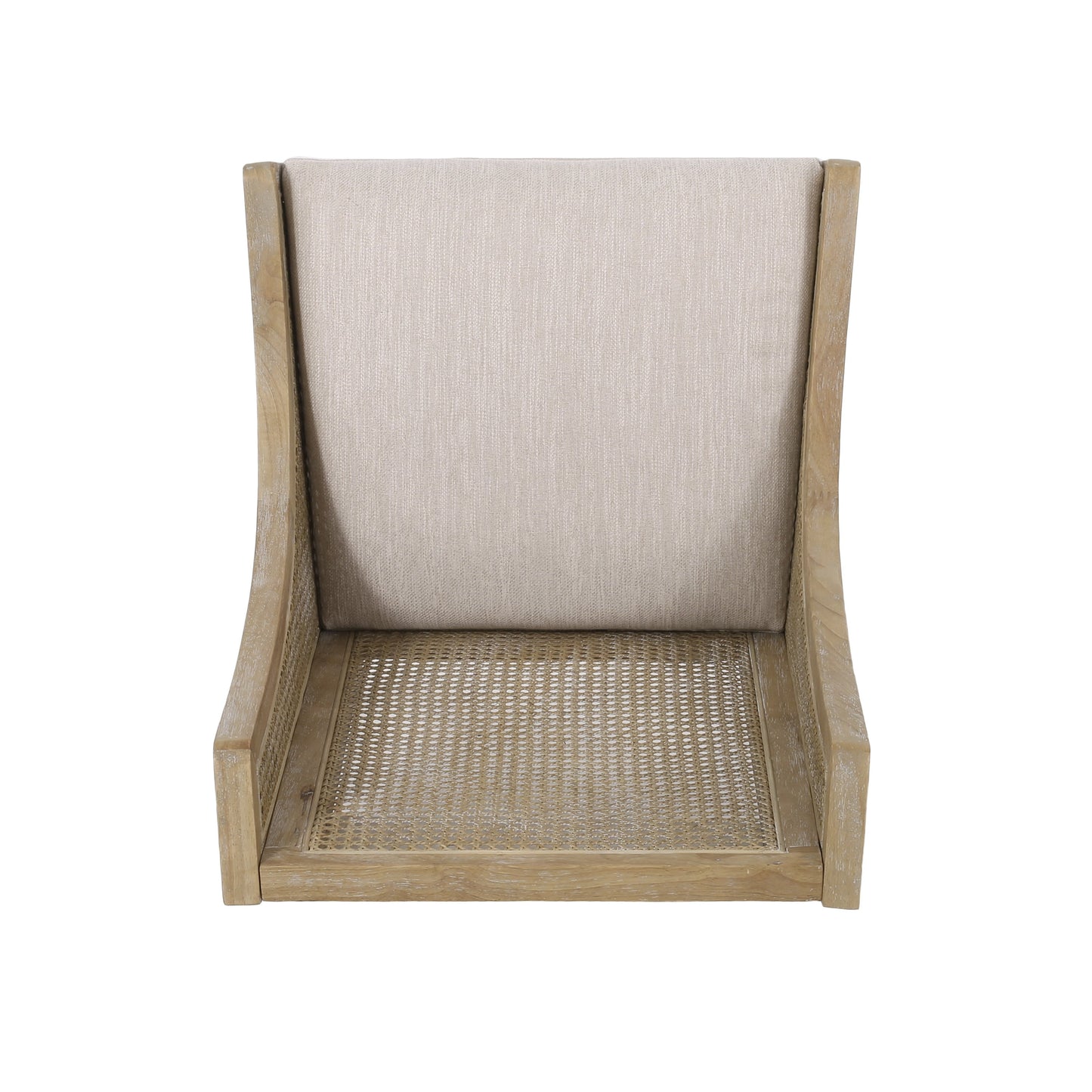 Chaises de salle à manger Maurers rembourrées en rotin et bois (lot de 2) par Christopher Knight Home