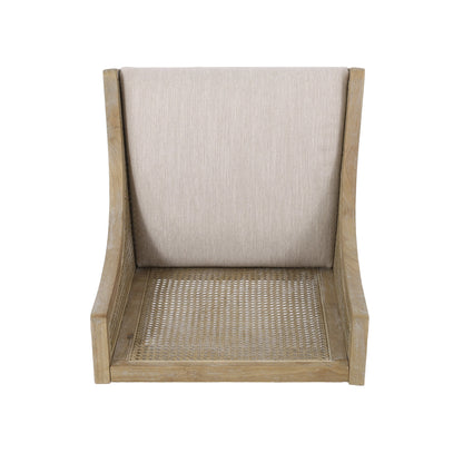 Chaises de salle à manger Maurers rembourrées en rotin et bois (lot de 2) par Christopher Knight Home