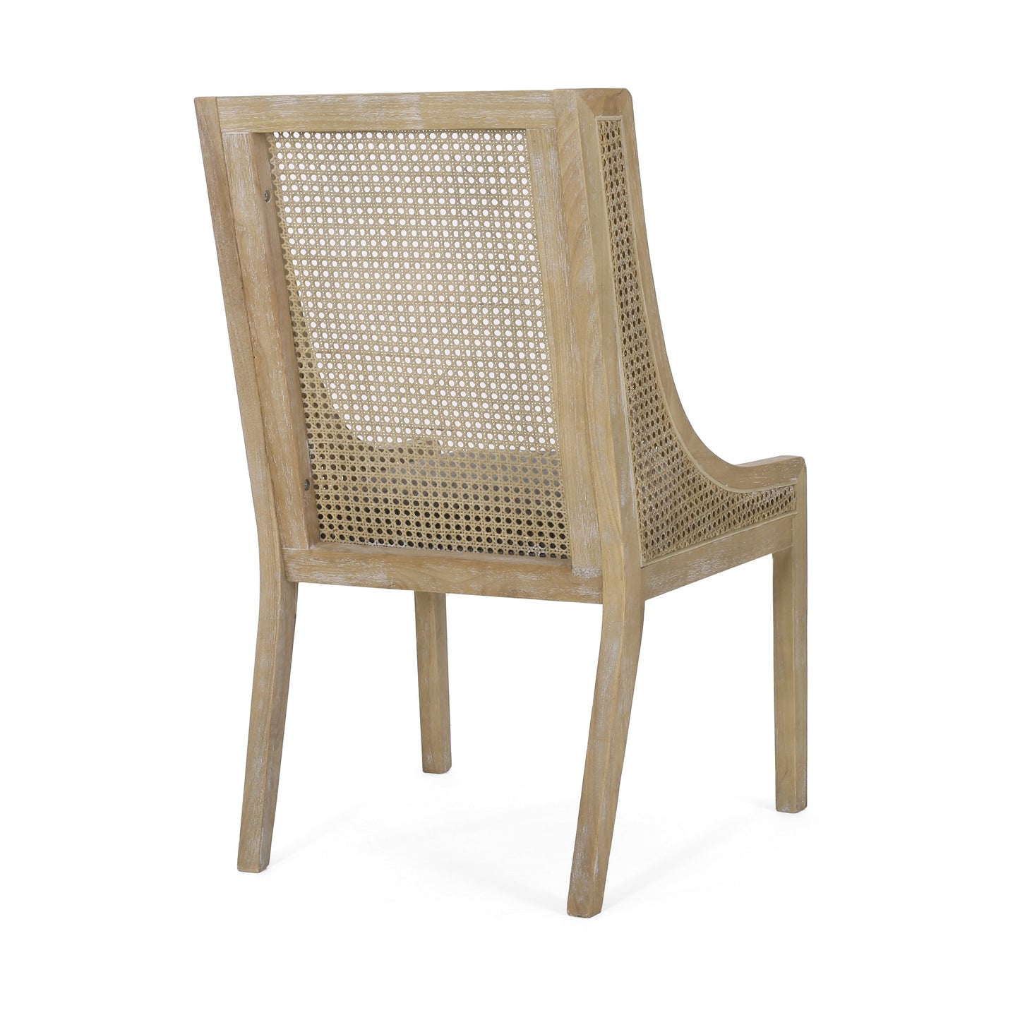 Chaises de salle à manger Maurers rembourrées en rotin et bois (lot de 2) par Christopher Knight Home