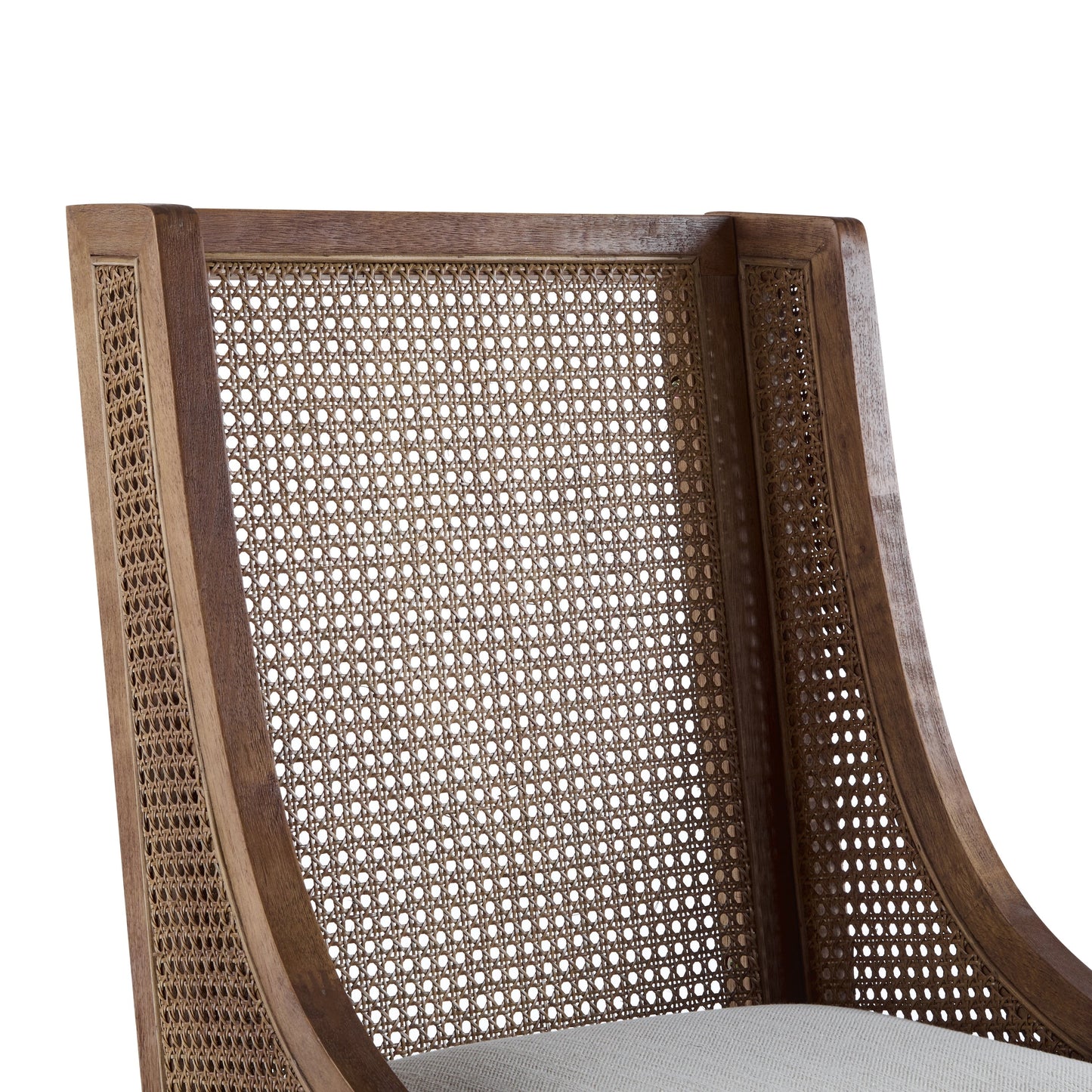 Chaises de salle à manger Maurers rembourrées en rotin et bois (lot de 2) par Christopher Knight Home