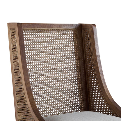 Chaises de salle à manger Maurers rembourrées en rotin et bois (lot de 2) par Christopher Knight Home