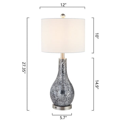 Ensemble de 2 lampes de table en verre avec port USB (lot de 2)