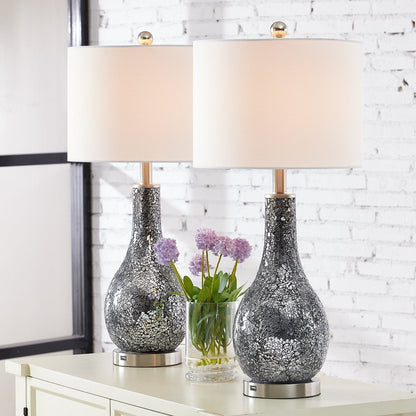 Ensemble de 2 lampes de table en verre avec port USB (lot de 2)