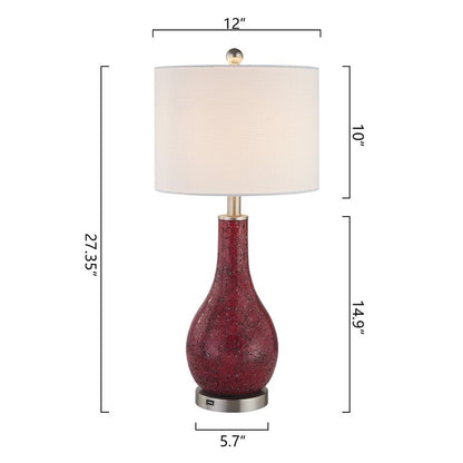 Ensemble de 2 lampes de table en verre avec port USB (lot de 2)