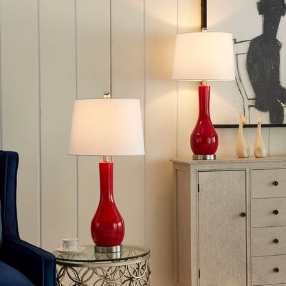 Ensemble de 2 lampes de table en céramique avec port USB (28,5 cm)