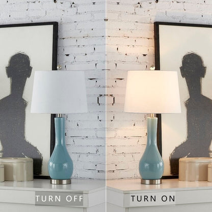 Ensemble de 2 lampes de table en céramique avec port USB (28,5 cm)