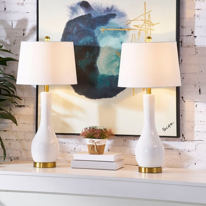 Ensemble de 2 lampes de table en céramique avec port USB (28,5 cm)