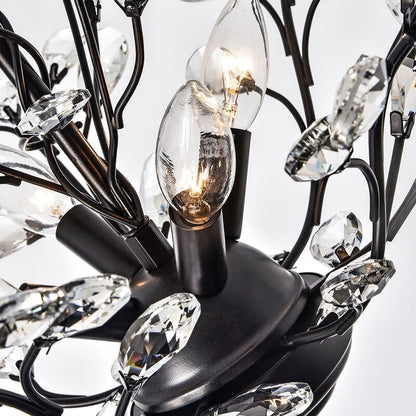 Lustre classique/traditionnel unique à 4 lumières Maxax avec accents en cristal