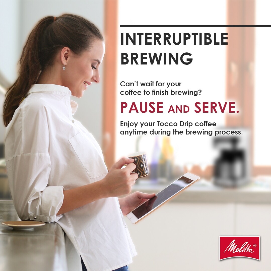 Cafetière filtre Melitta Aroma Tocco 8 tasses avec verseuse thermique et écran tactile