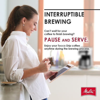 Cafetière filtre Melitta Aroma Tocco 8 tasses avec verseuse thermique et écran tactile