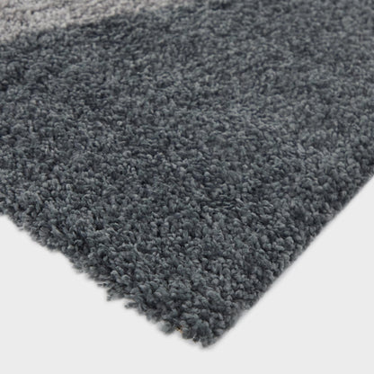 Tapis à poils longs Merrill style moderne du milieu du siècle, color block