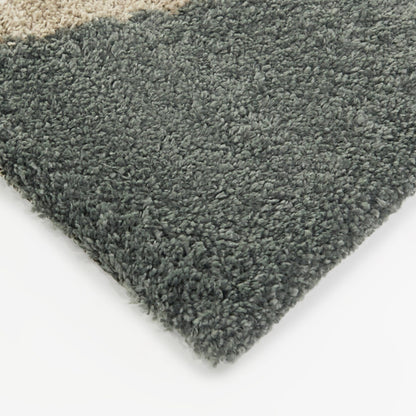 Tapis à poils longs Merrill style moderne du milieu du siècle, color block