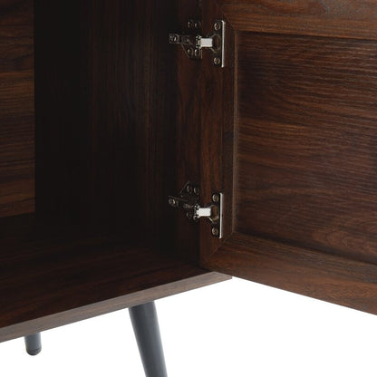 Meuble TV moderne du milieu du siècle pour téléviseurs jusqu'à 70 pouces, console multimédia de centre de divertissement - 20,5 pouces (H) 59 pouces (L) 59 pouces (P) 15,5 pouces (P)