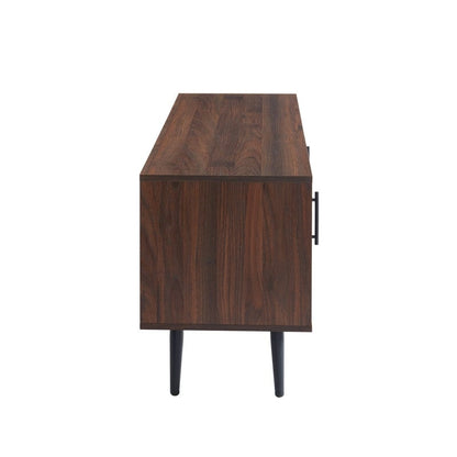 Meuble TV moderne du milieu du siècle pour téléviseurs jusqu'à 70 pouces, console multimédia de centre de divertissement - 20,5 pouces (H) 59 pouces (L) 59 pouces (P) 15,5 pouces (P)