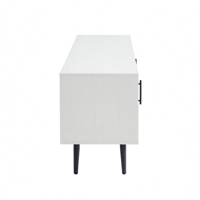 Meuble TV moderne du milieu du siècle pour téléviseurs jusqu'à 70 pouces, console multimédia de centre de divertissement - 20,5 pouces (H) 59 pouces (L) 59 pouces (P) 15,5 pouces (P)