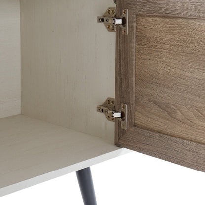 Meuble TV moderne du milieu du siècle pour téléviseurs jusqu'à 70 pouces, console multimédia de centre de divertissement - 20,5 pouces (H) 59 pouces (L) 59 pouces (P) 15,5 pouces (P)